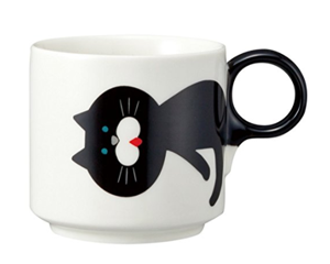 black cat mug