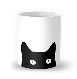 black cat mug