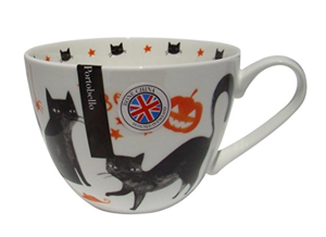 black cat mug