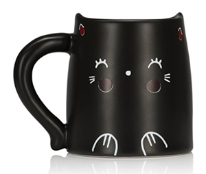 black cat mug