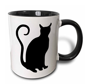black cat mug