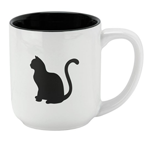 black cat mug