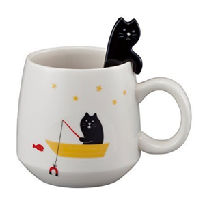 black cat mug