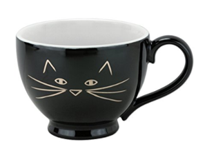 black cat mug