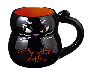 black cat mug
