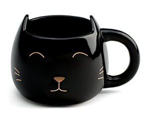 black cat mug