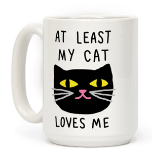 black cat mug