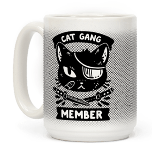 black cat mug