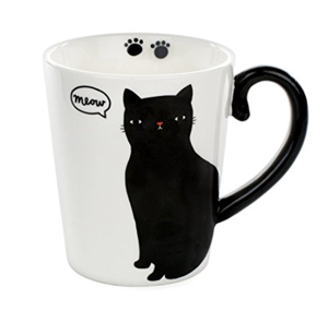 black cat mug