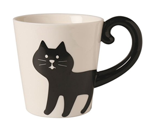 black cat mug
