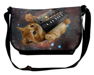 Cat Kittens Print Cross Body Shoulder Messenger Laptop Bag