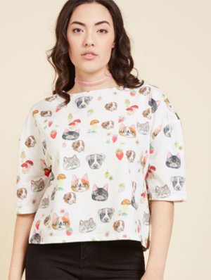 cat blouse button down shirt