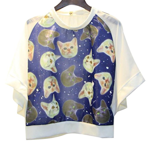cat blouse button down shirt