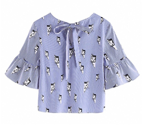 cat button up shirt womens