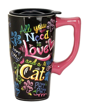 cat travel mug cup