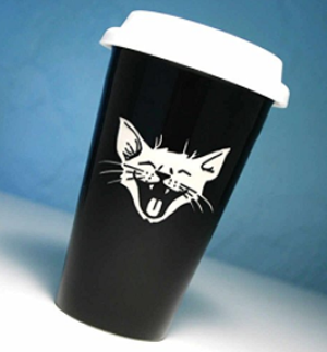 cat travel mug cup