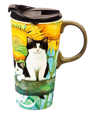 cat travel mug cup