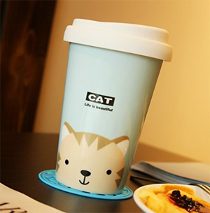 cat travel mug cup