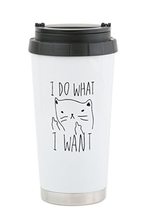 cat travel mug cup