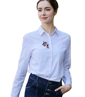 cat blouse button down shirt
