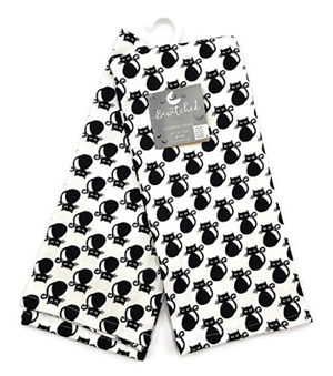 cat halloween dish towels
