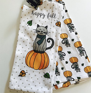 2 Halloween Kitchen Towels Boo Cynthia Rowley 2 Spiders & 