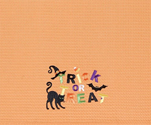 cat halloween dish towels