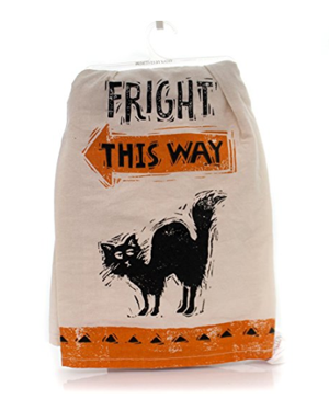 cat halloween dish towels