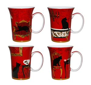 set cat mugs couples