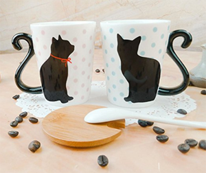set cat mugs couples
