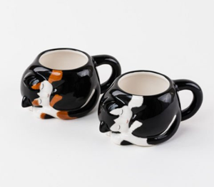 set cat mugs couples