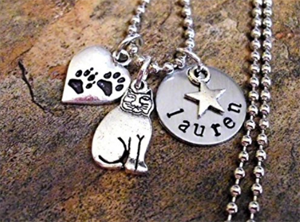 handmade personalized cat necklaces