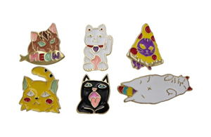 enamel cat pins