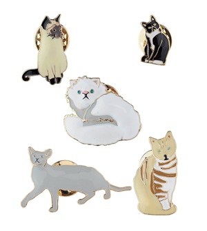 enamel cat pins