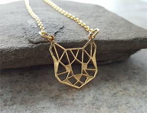origami cat jewelry