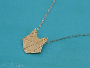 origami cat jewelry