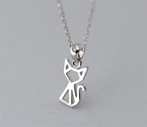 origami cat jewelry