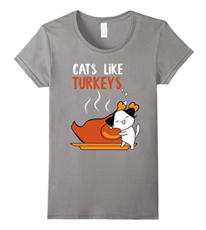 thanksgiving cat tshirts