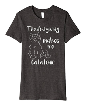 thanksgiving cat tshirts