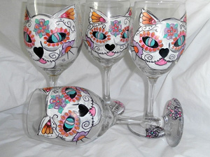 cat wine glasses