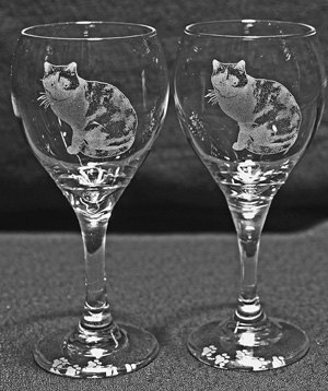 cat wine glasses