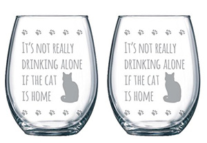cat wine glasses