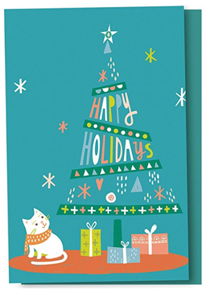 sets cat christmas cards