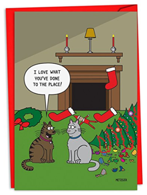 sets cat christmas cards