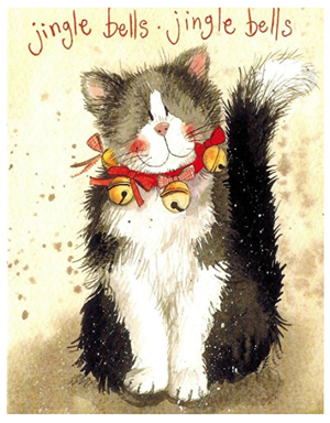 sets cat christmas cards