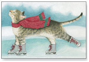 sets cat christmas cards