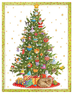 sets cat christmas cards