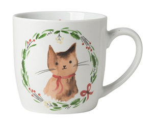 christmas cat mug