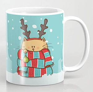 christmas cat mug