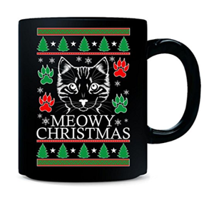 christmas cat mug
